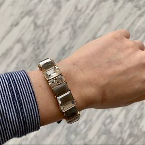 J crew gray and gold sparkle bracelet